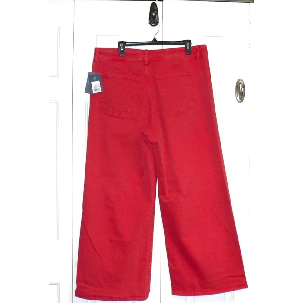 Universal Thread Women's High Rise Sailor Wide Leg Ankle Jeans‎ in Red Size 16 - Picture 8 of 11